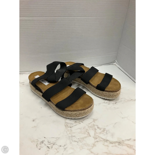 Sandals Heels Platform By Steve Madden In Black, Size: 9