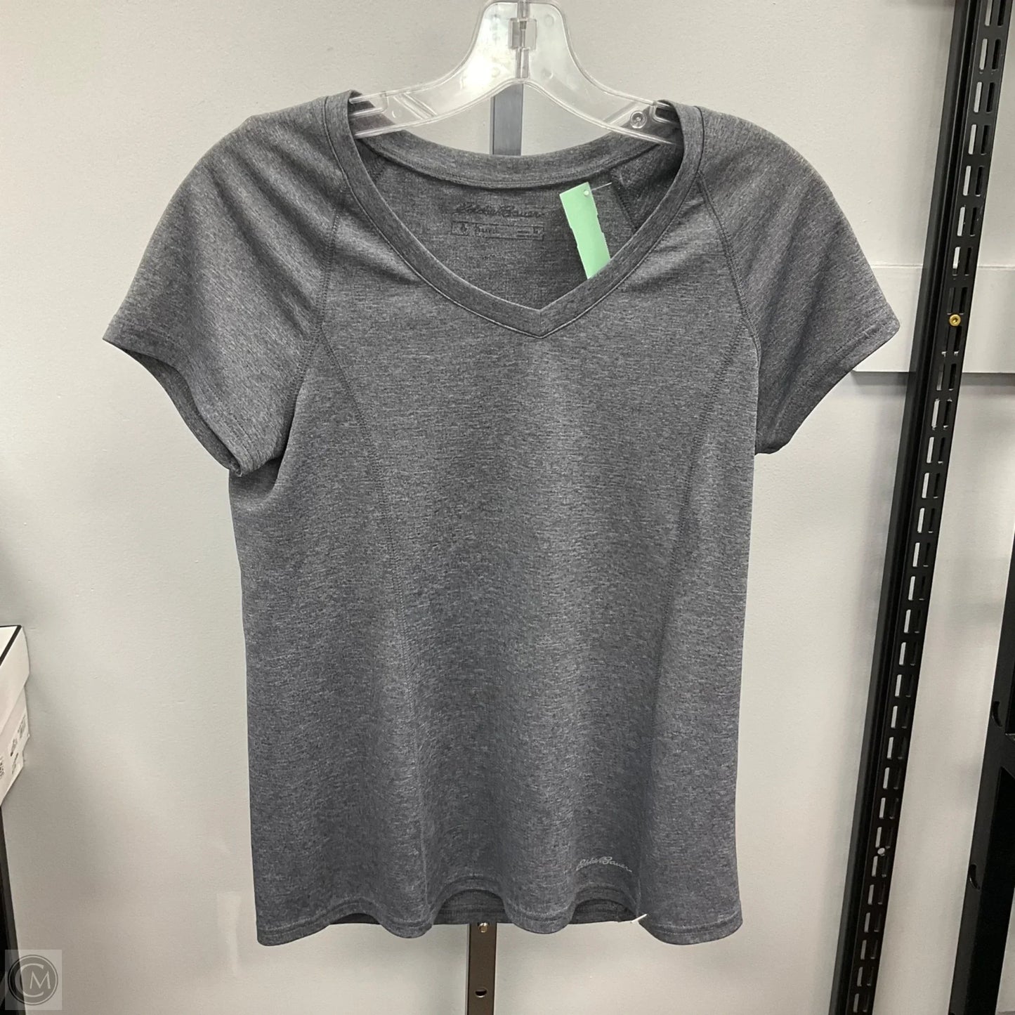 Top Short Sleeve By Eddie Bauer In Grey, Size: L