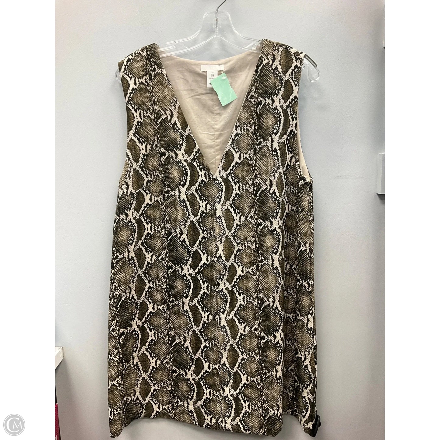 Dress Casual Short By H&m In Snakeskin Print, Size: M