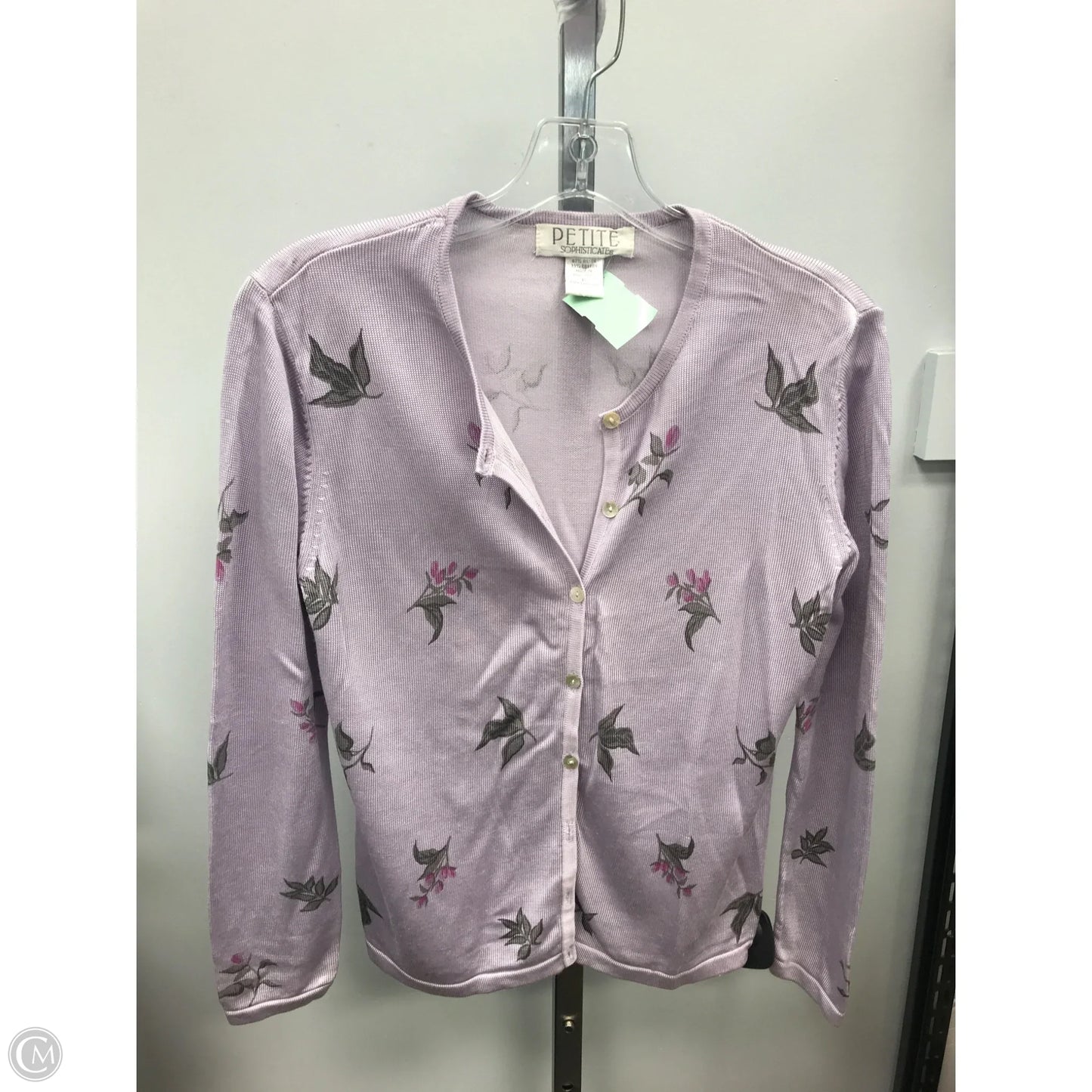 Cardigan By Petite Sophisticate In Floral Print, Size: S