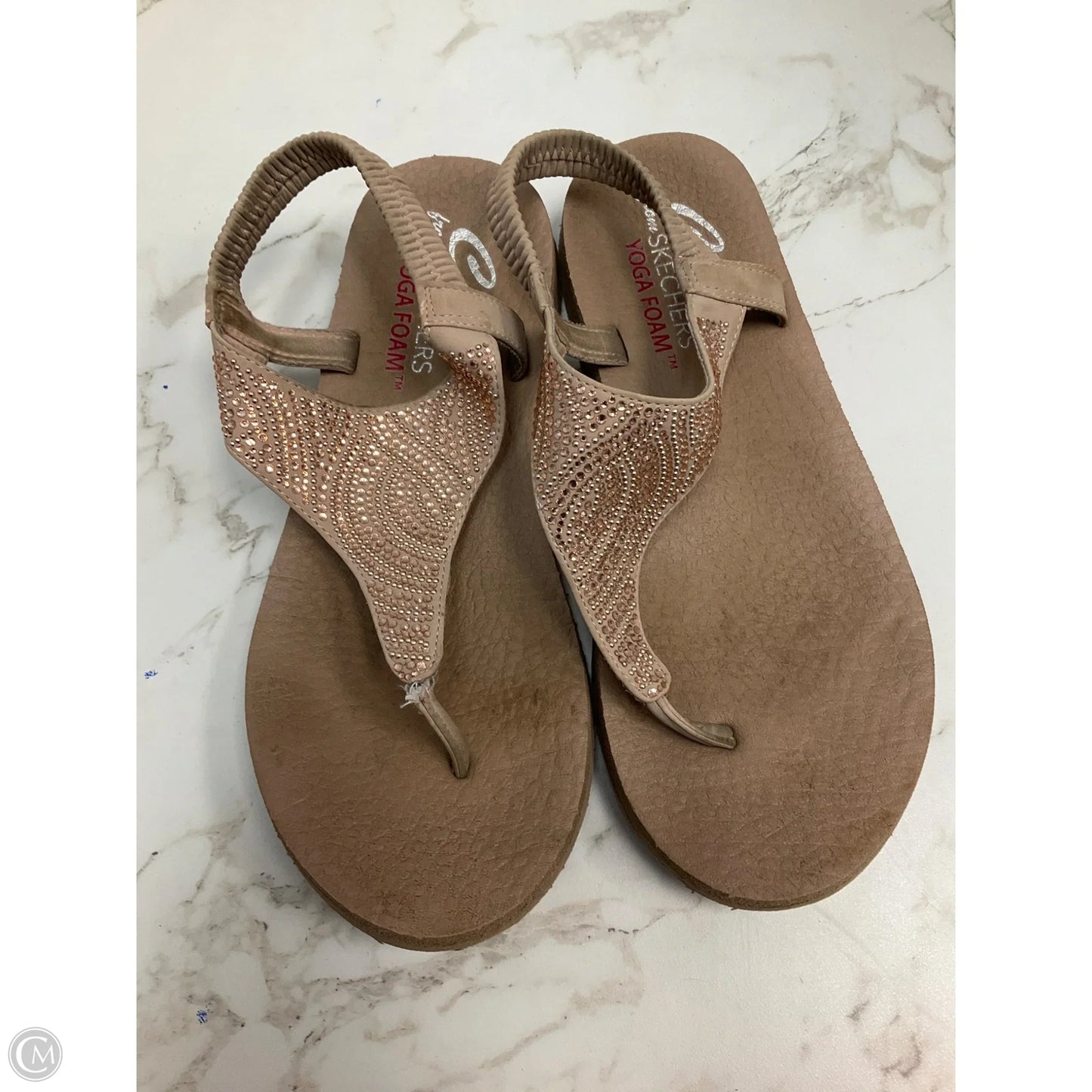 Sandals Flats By Skechers In Tan, Size: 9