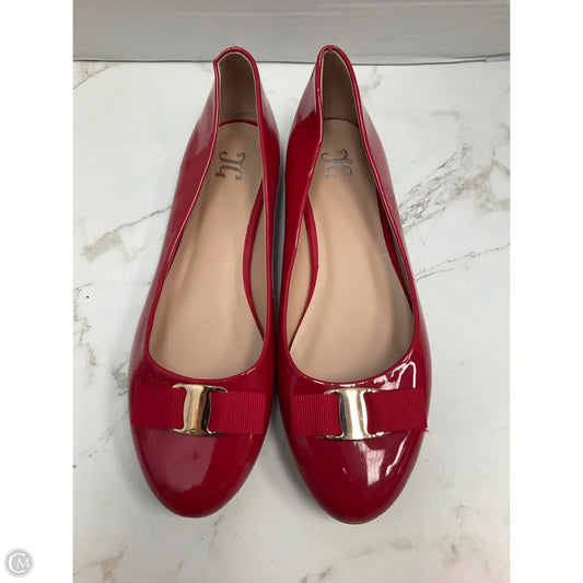 Shoes Flats By Clothes Mentor In Red, Size: 10