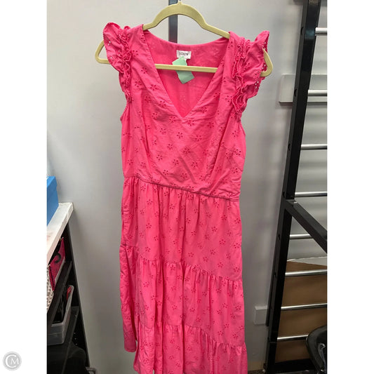 Dress Casual Midi By J. Crew In Pink, Size: 4