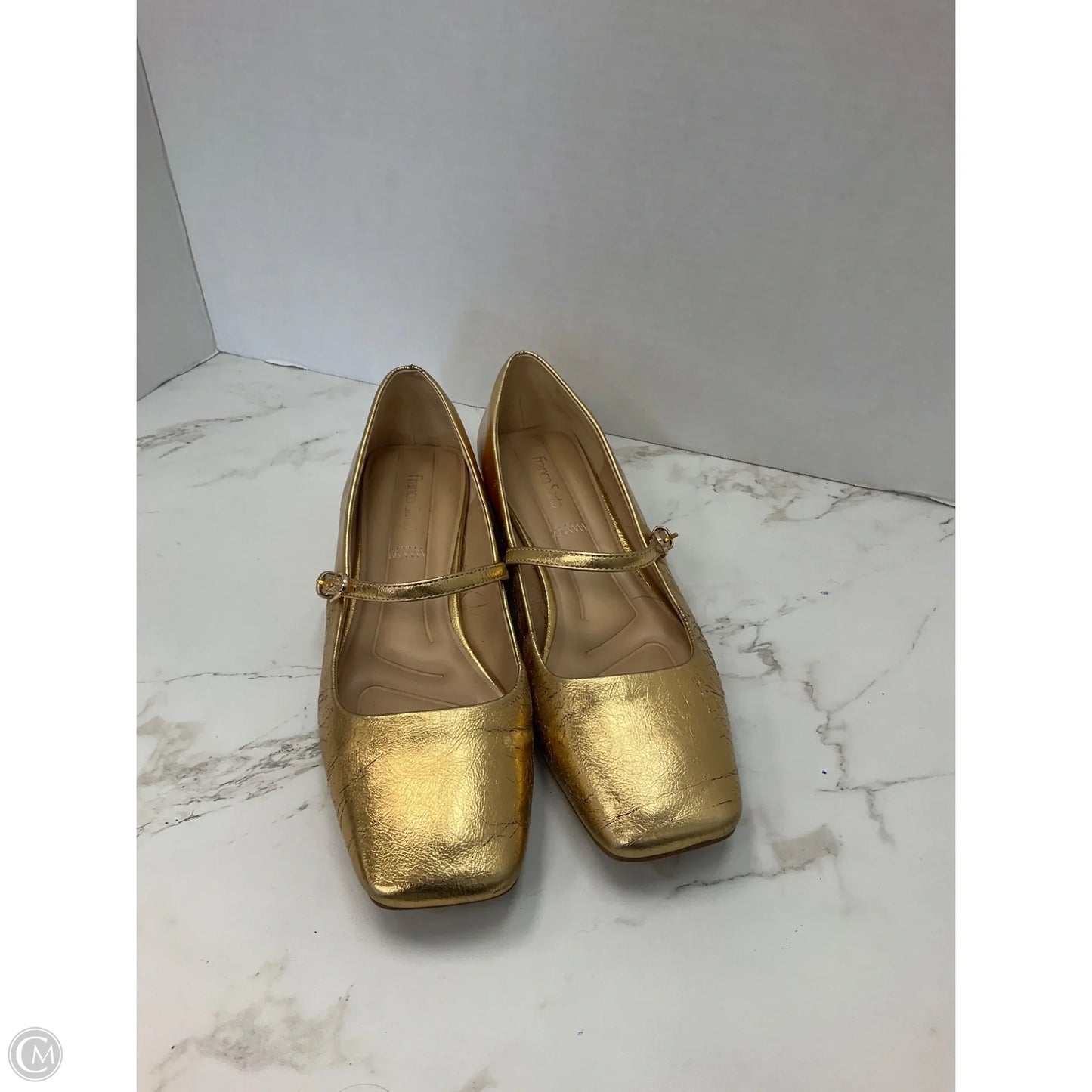 Shoes Flats By Franco Sarto In Gold, Size: 8.5