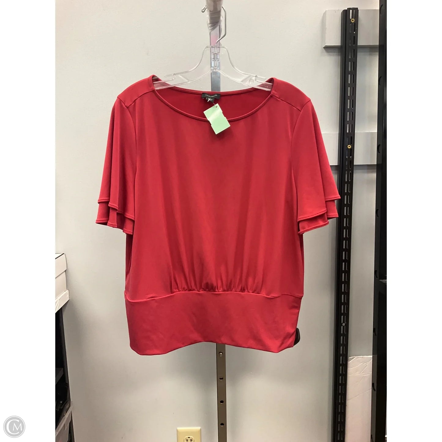 Top Short Sleeve By Ann Taylor In Red, Size: L