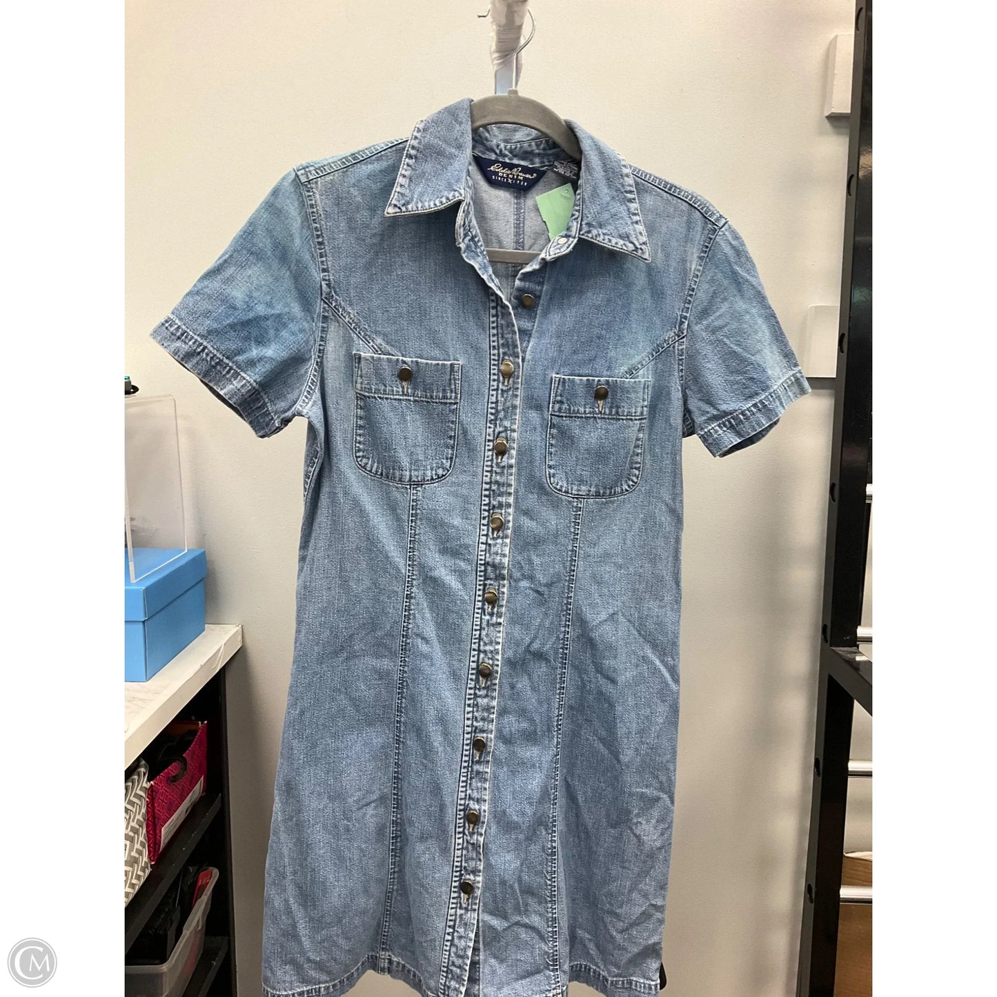 Dress Casual Short By Eddie Bauer In Blue Denim, Size: S