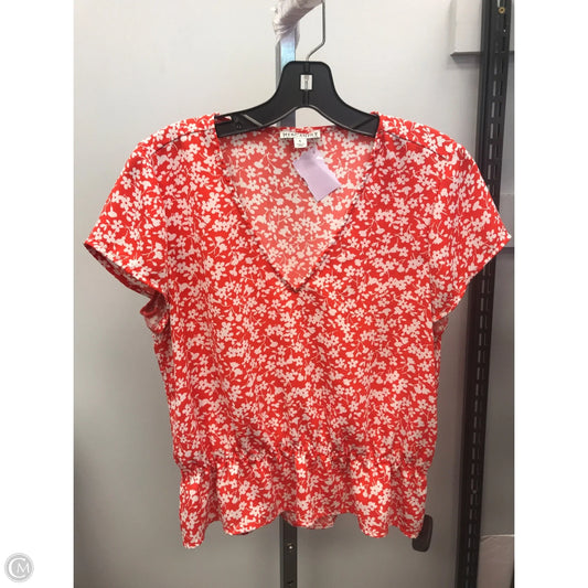 Top Short Sleeve By J. Crew In Floral Print, Size: S