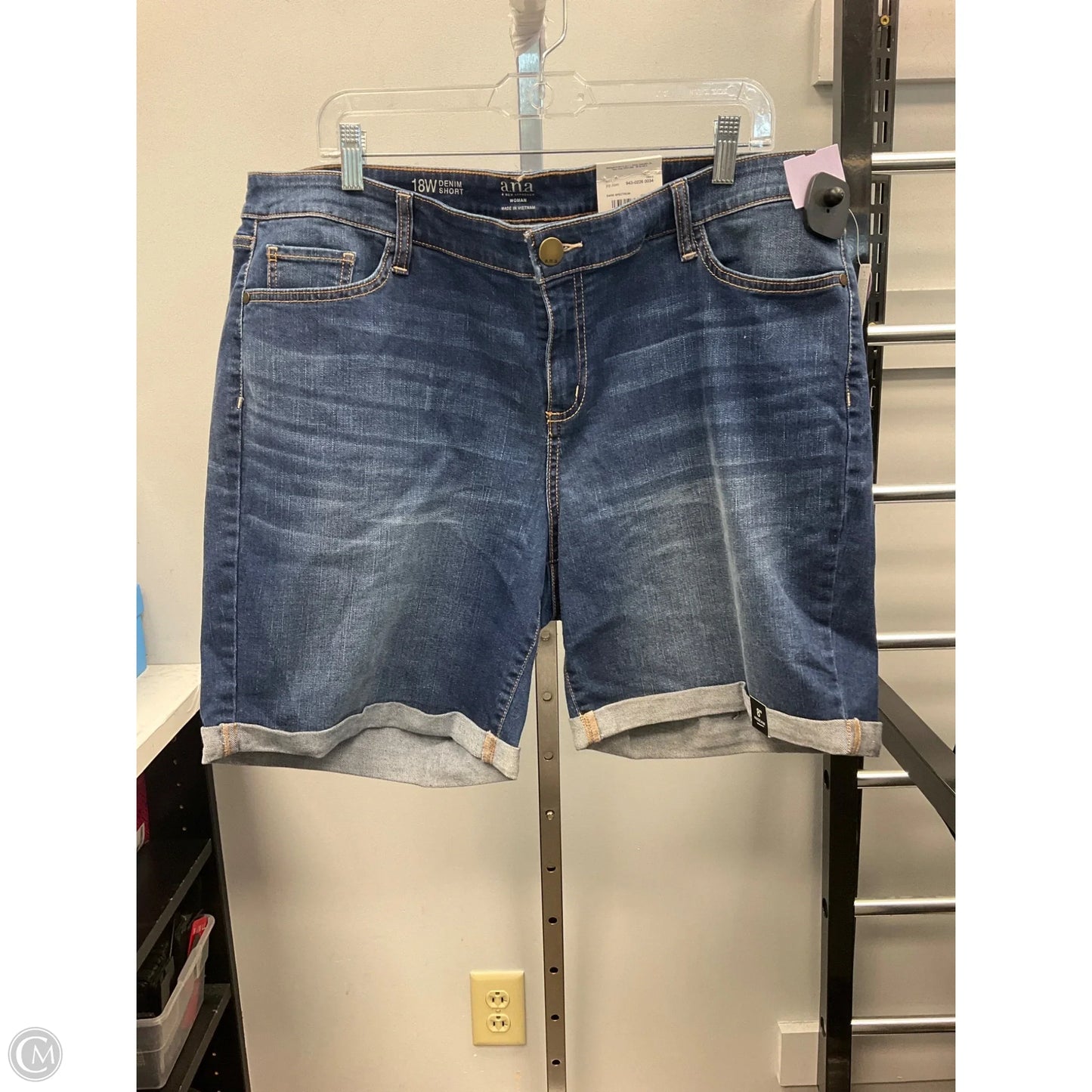 Shorts By Ana In Blue Denim, Size: 18
