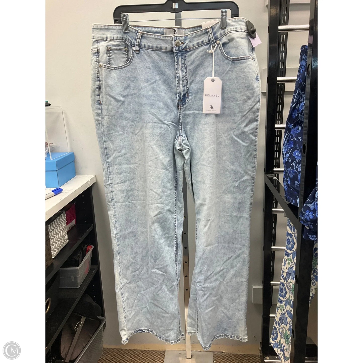 Jeans Wide Leg By Clothes Mentor In Blue Denim, Size: 20