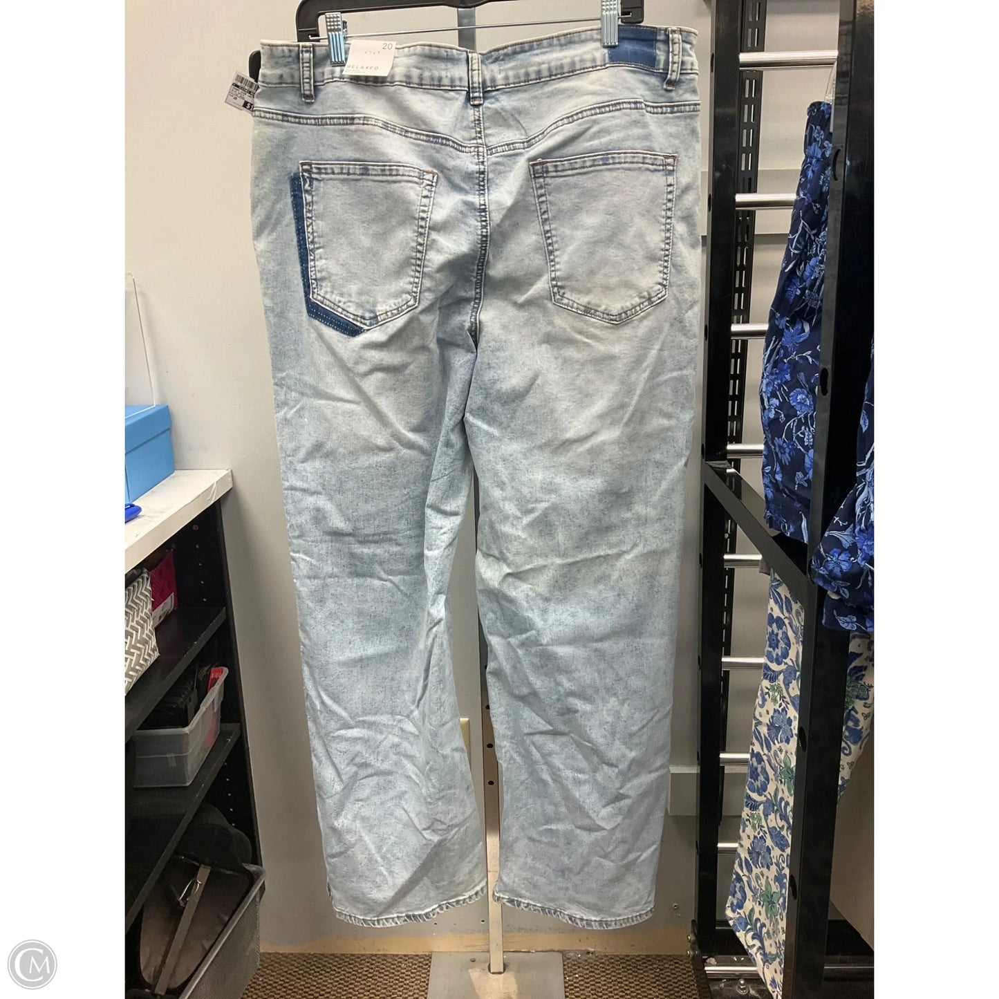 Jeans Wide Leg By Clothes Mentor In Blue Denim, Size: 20