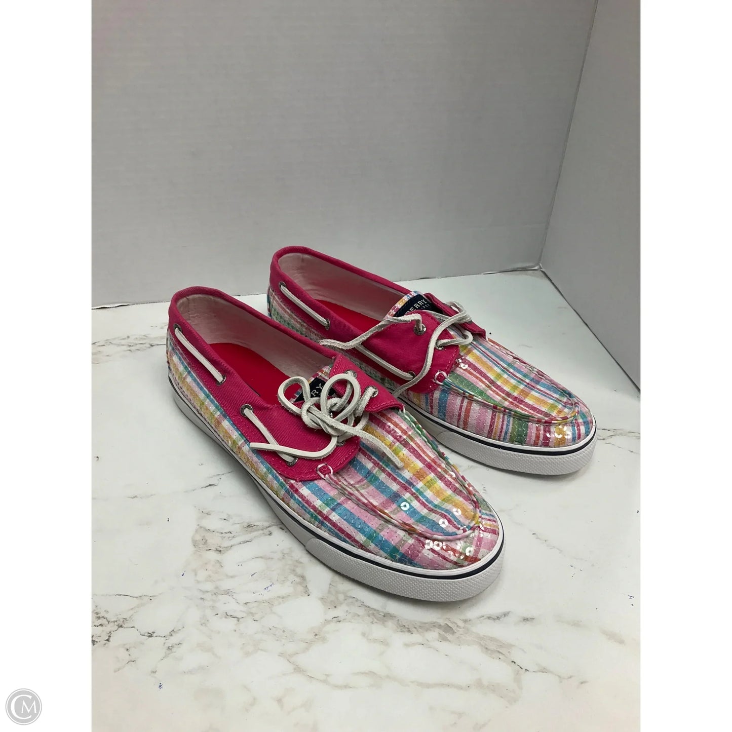 Shoes Heels Platform By Sperry In Plaid Pattern, Size: 11