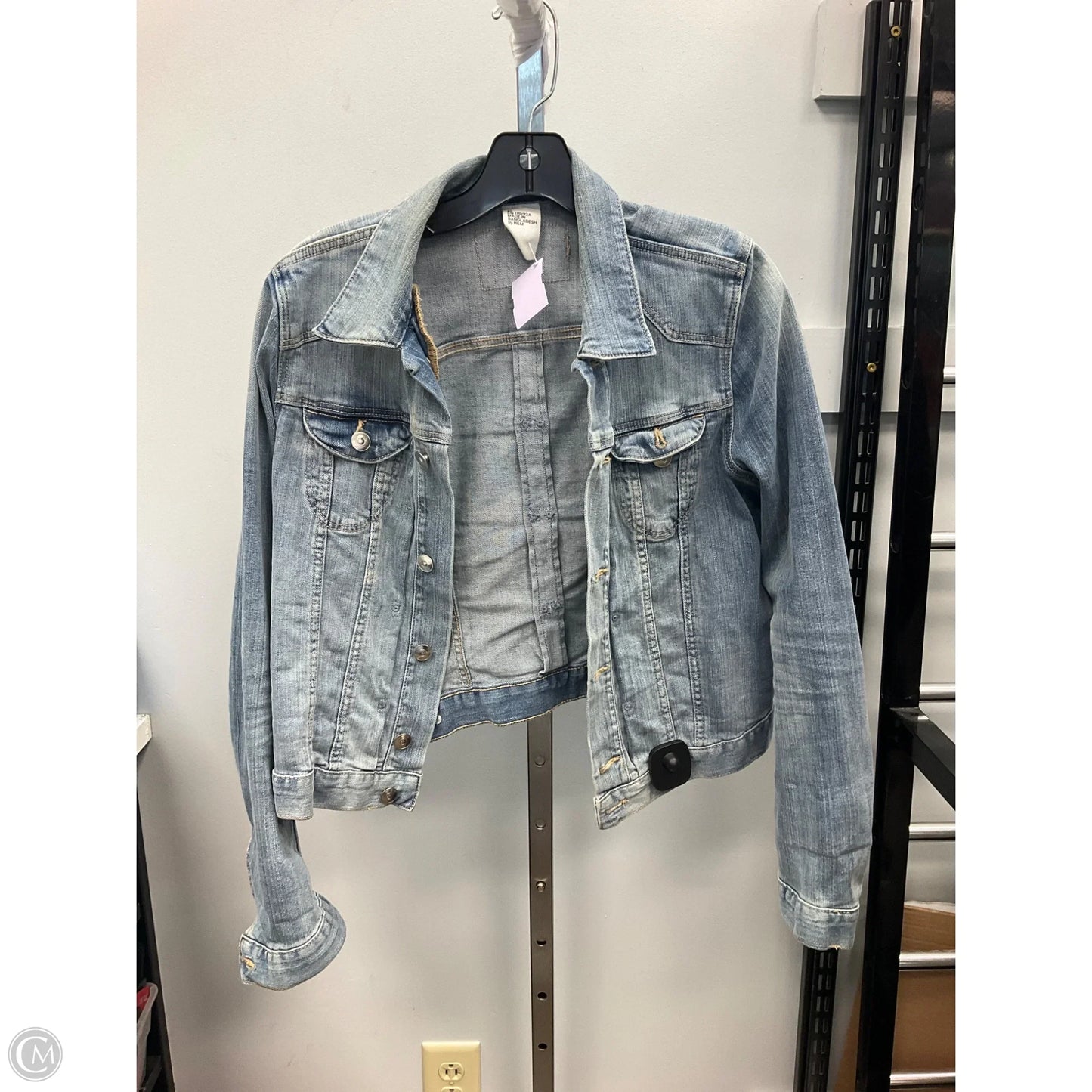 Jacket Denim By H&m In Blue Denim, Size: M