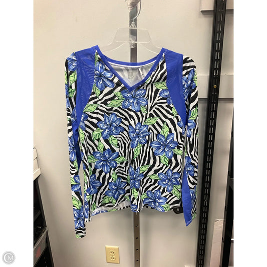 Athletic Top Long Sleeve Crewneck By Tail In Floral Print, Size: L