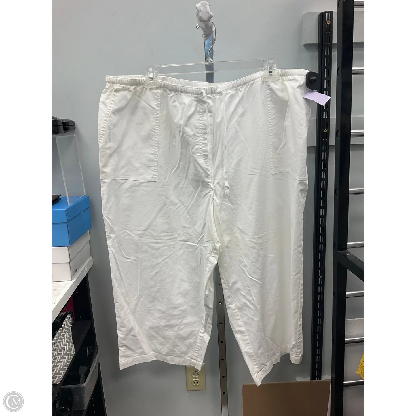 Pants Cropped By L.l. Bean In White, Size: 3x