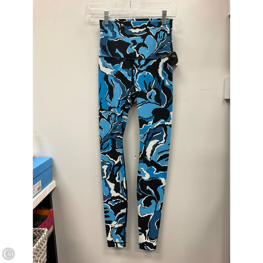 Athletic Capris By Lululemon In Black & Blue, Size: 4