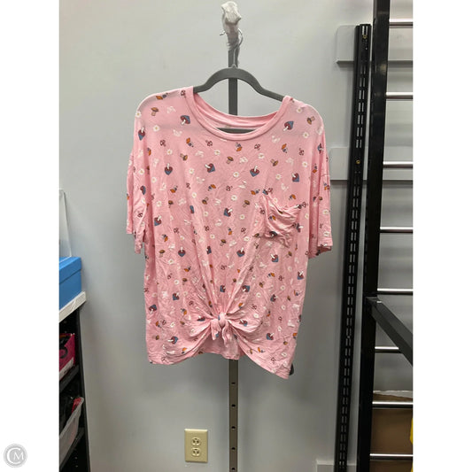 Top Short Sleeve By No Boundaries In Pink, Size: Xxl