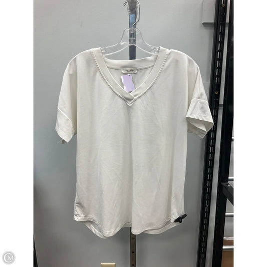 Top Short Sleeve By Cable And Gauge In White, Size: Xl