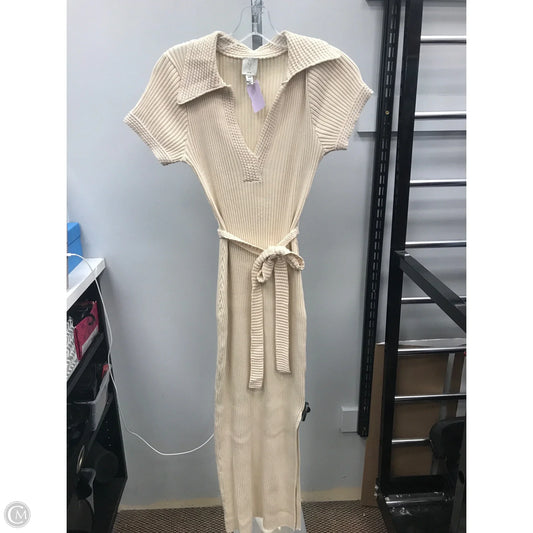 Dress Casual Maxi By Joie In Beige, Size: S