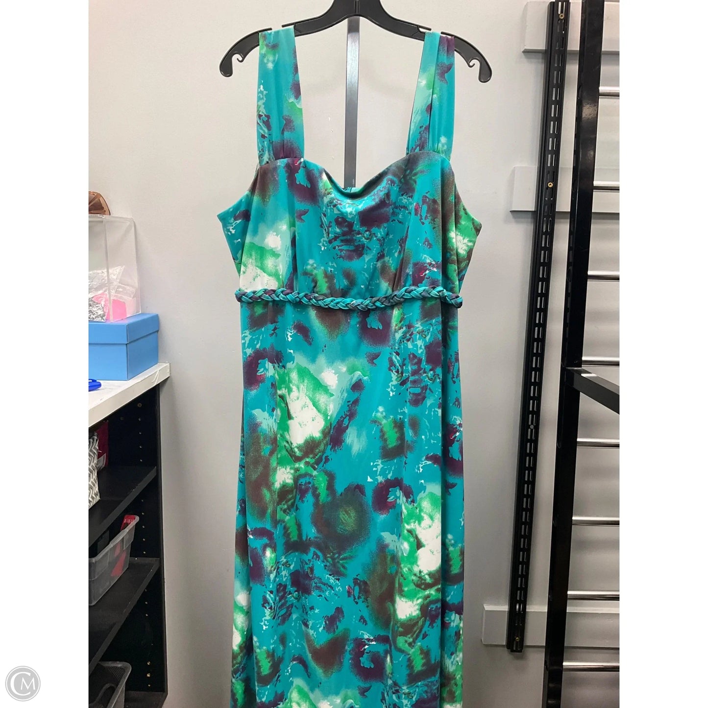 Dress Casual Maxi By Lane Bryant In Blue & Green, Size: 22