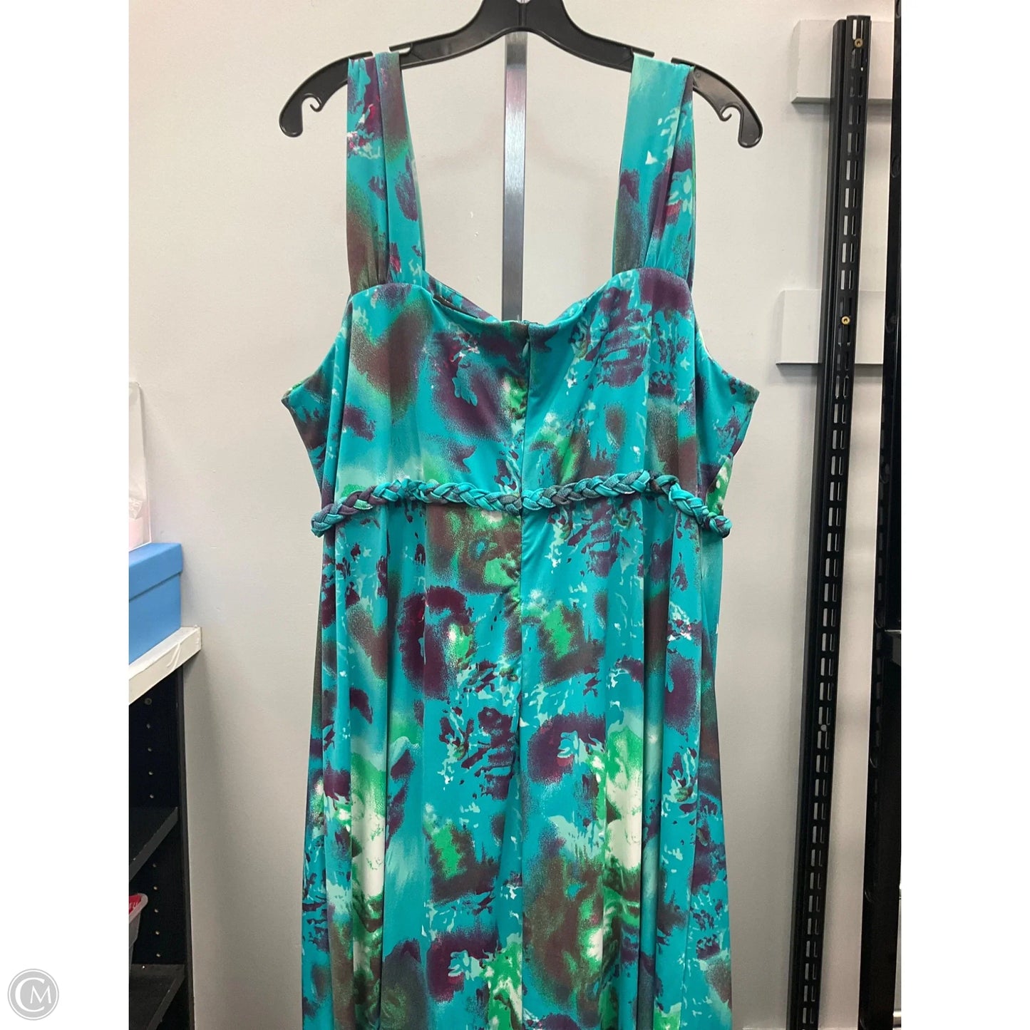 Dress Casual Maxi By Lane Bryant In Blue & Green, Size: 22