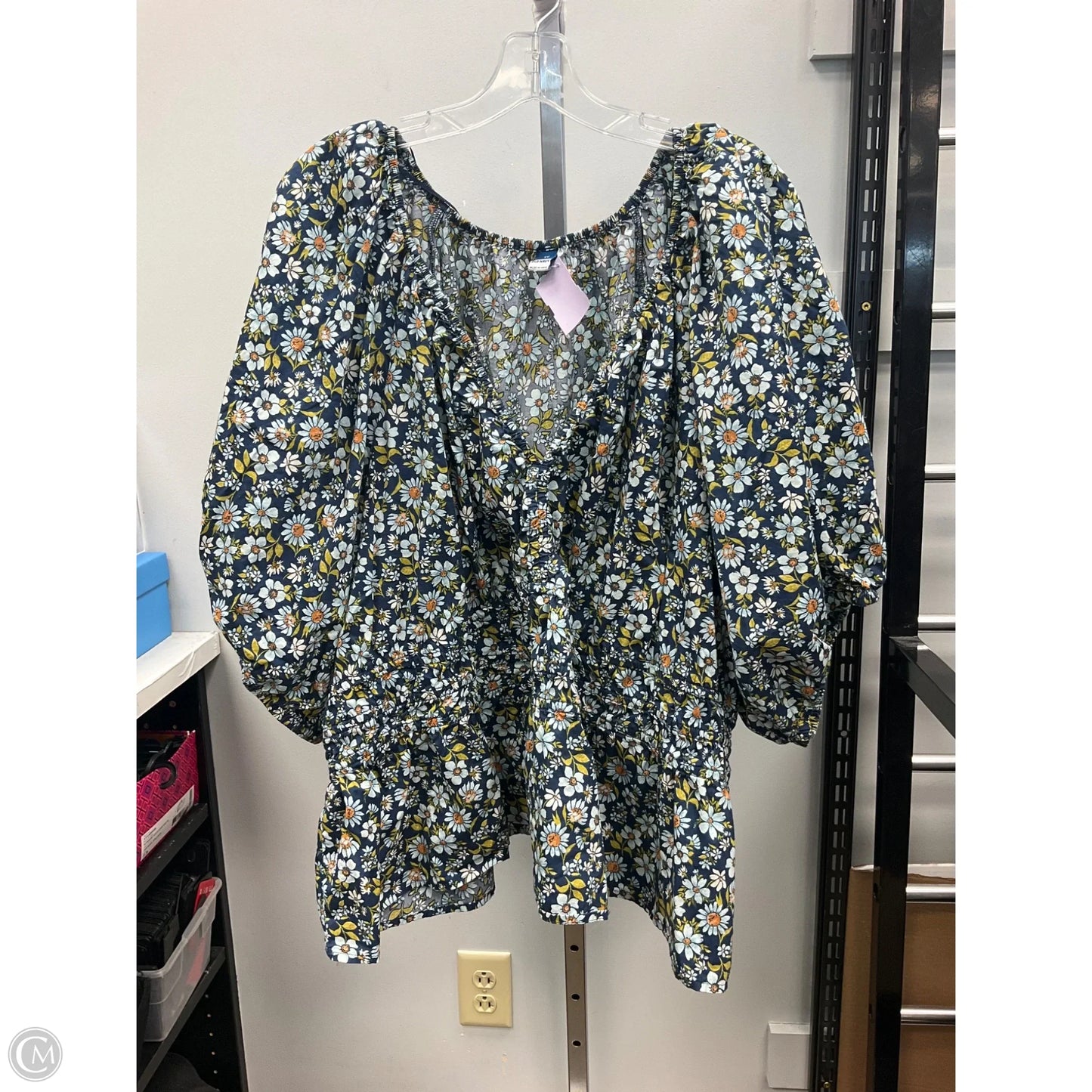 Top Short Sleeve By Old Navy In Floral Print, Size: 3x