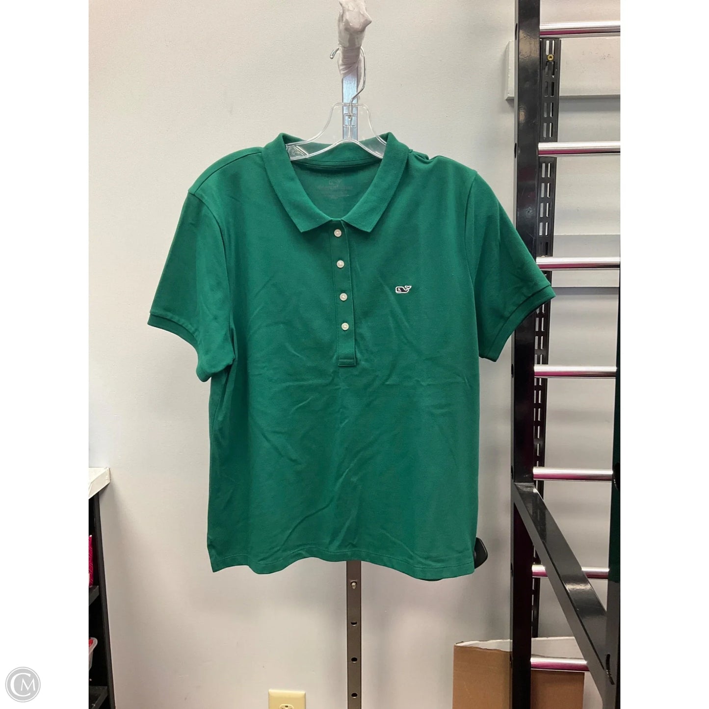 Top Short Sleeve By Vineyard Vines In Green, Size: L