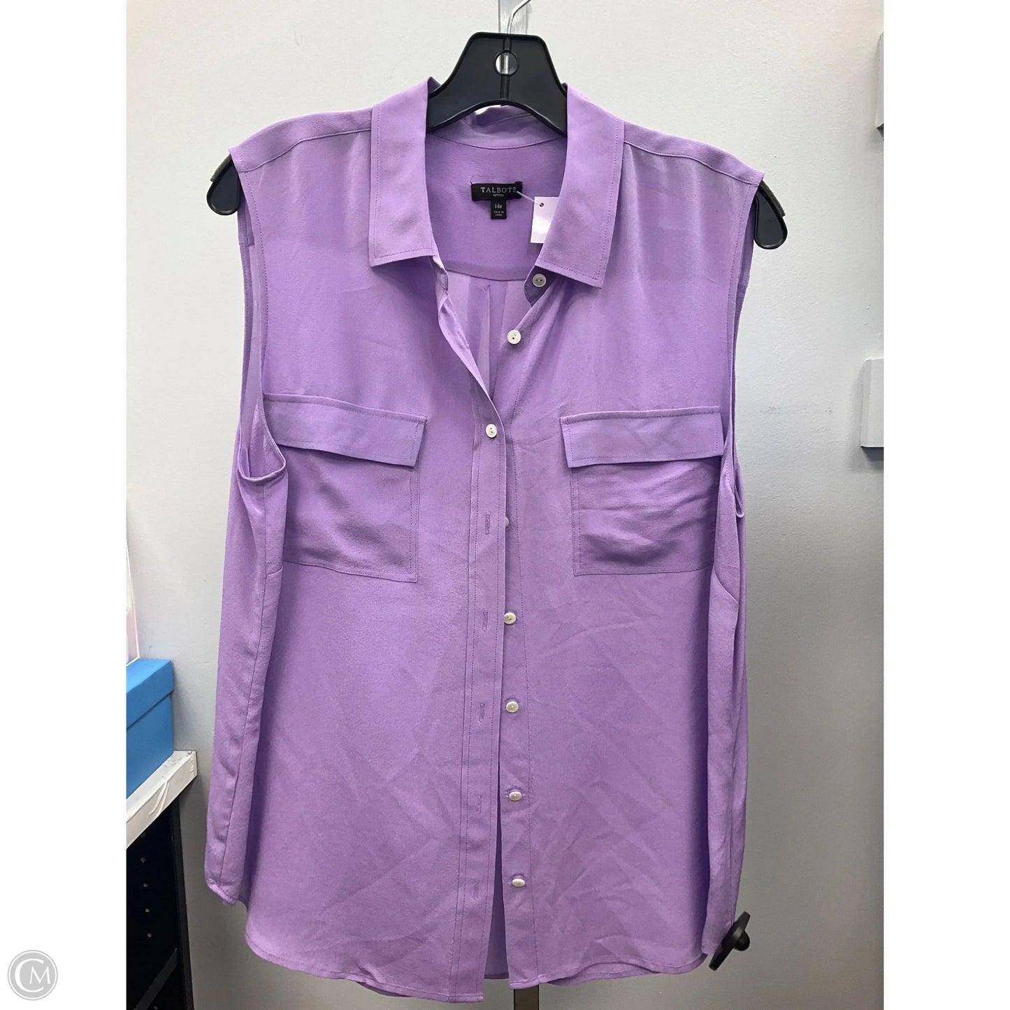 Blouse Sleeveless By Talbots In Purple, Size: 14p