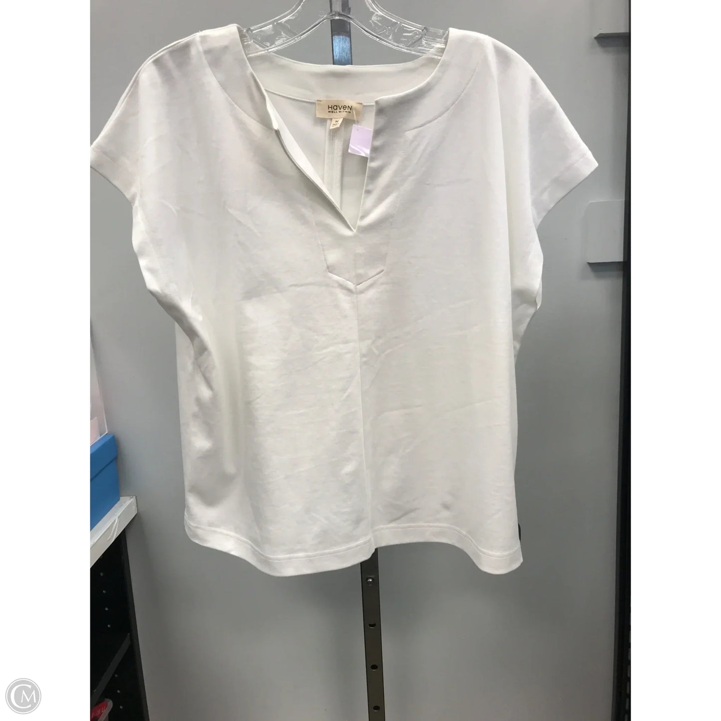 Top Short Sleeve By Haven In White, Size: M