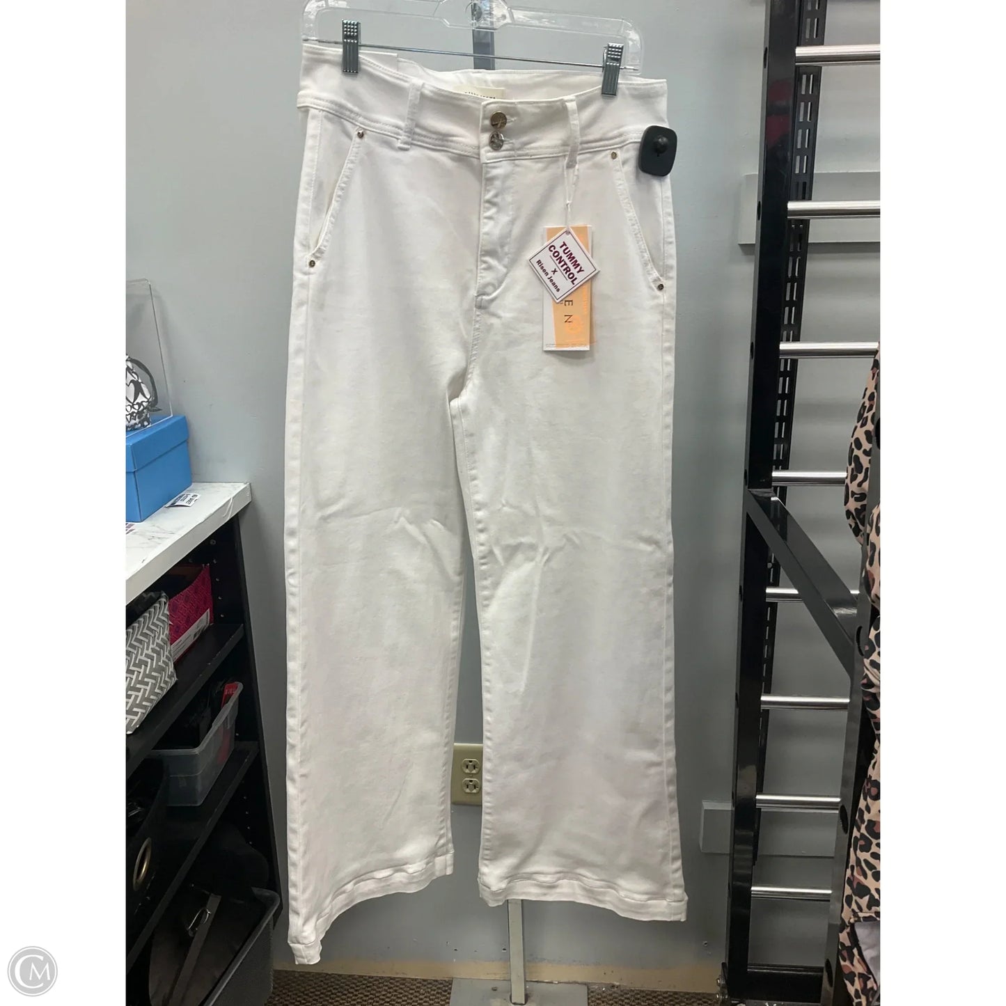Jeans Flared By Risen In White, Size: 12