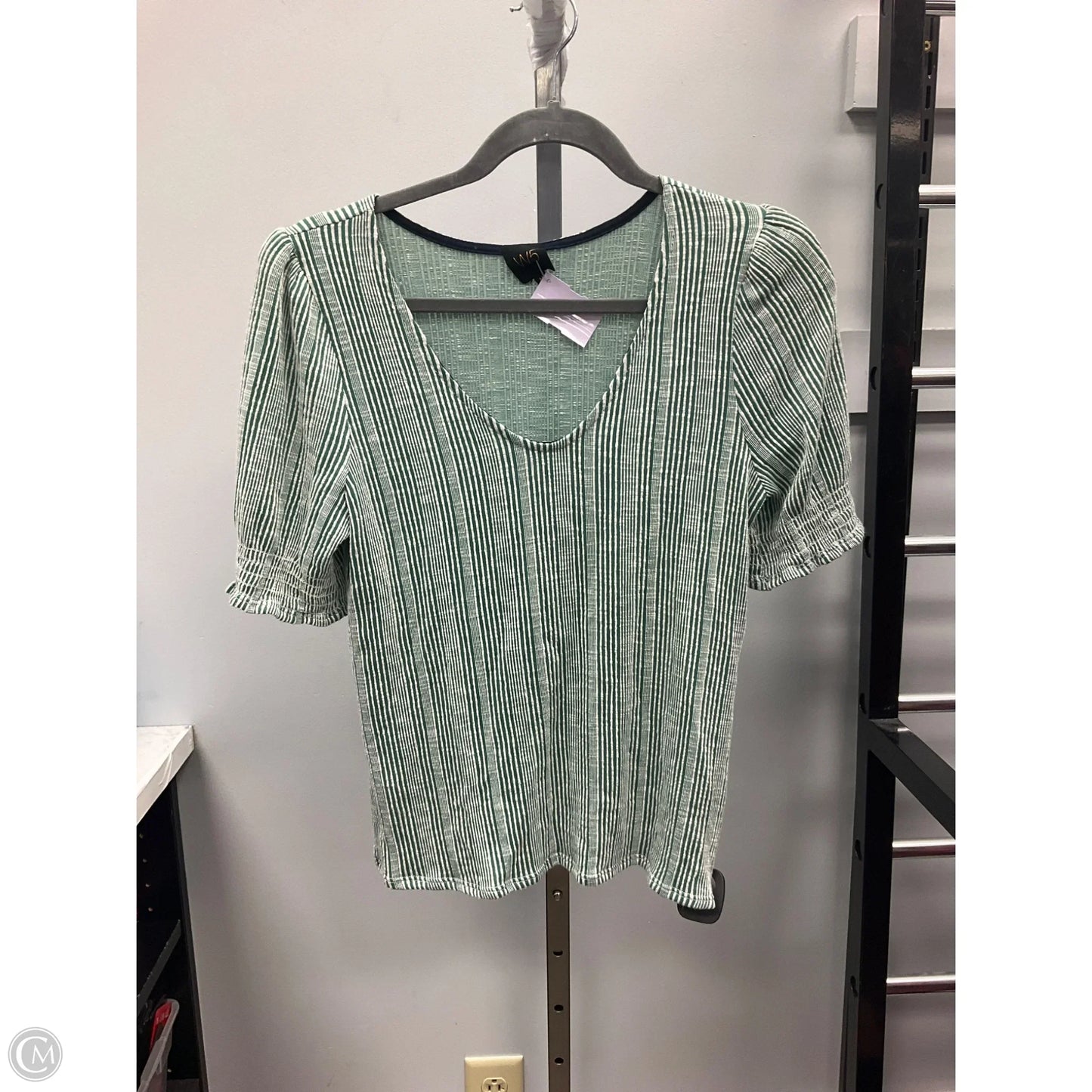 Top Short Sleeve By W5 In Striped Pattern, Size: M