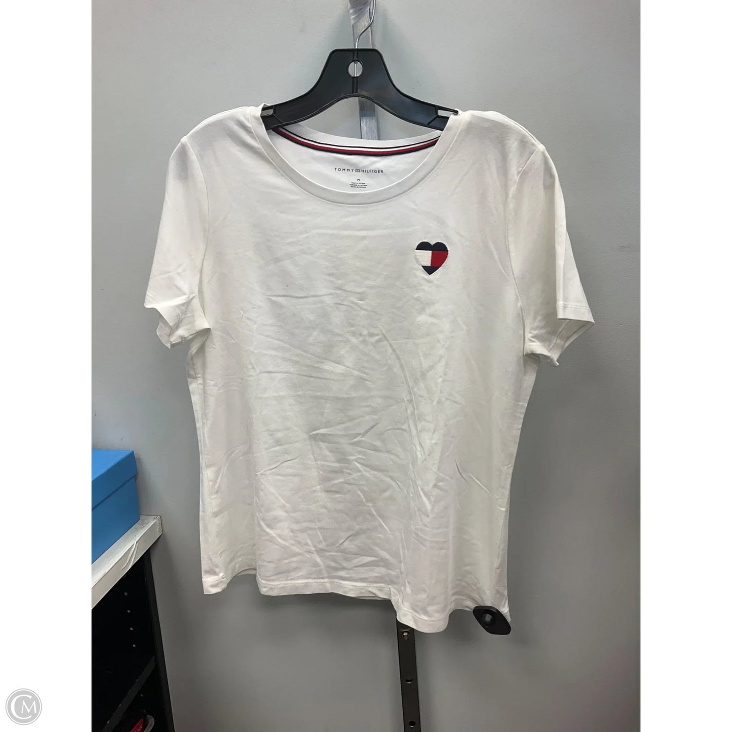 Top Short Sleeve By Tommy Hilfiger In White, Size: M
