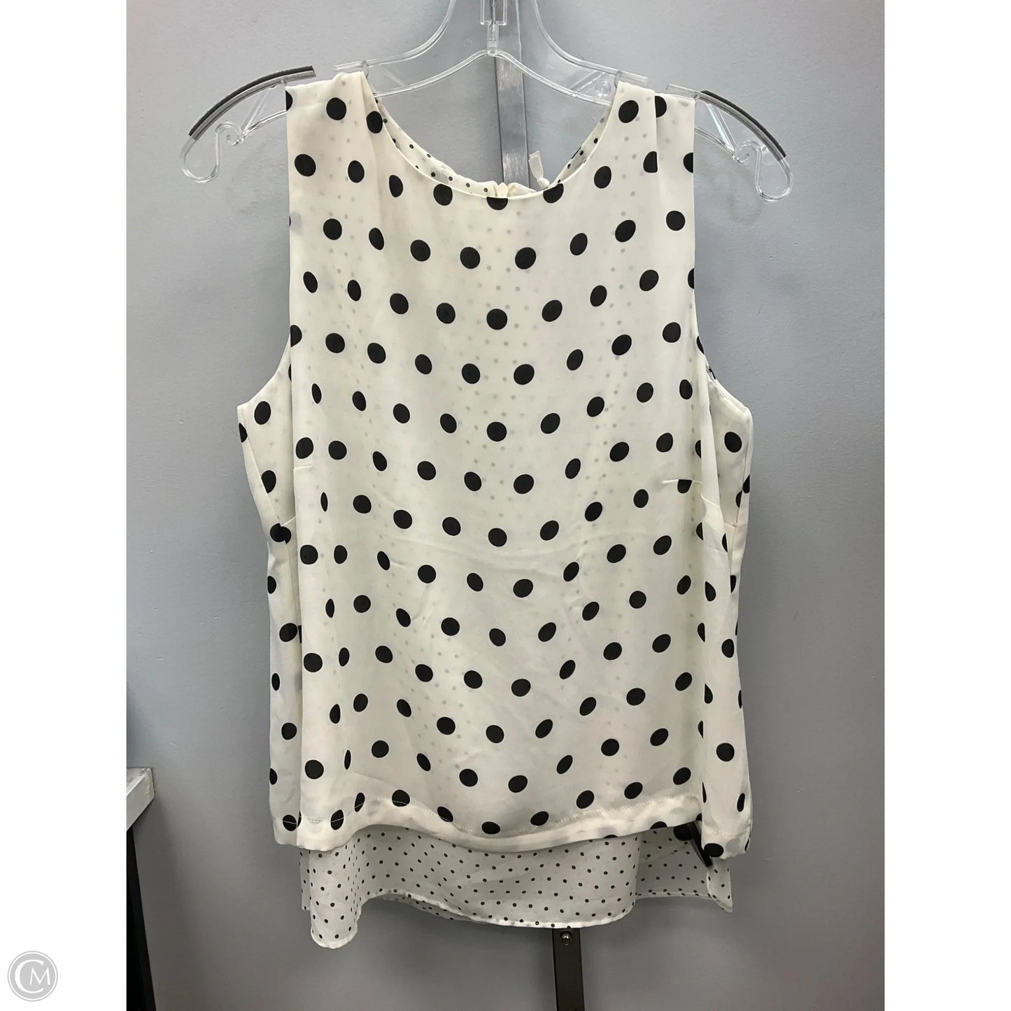 Top Sleeveless By Rose And Olive In Polkadot Pattern, Size: M