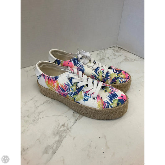 Shoes Heels Platform By Cme In Tropical Print, Size: 8.5