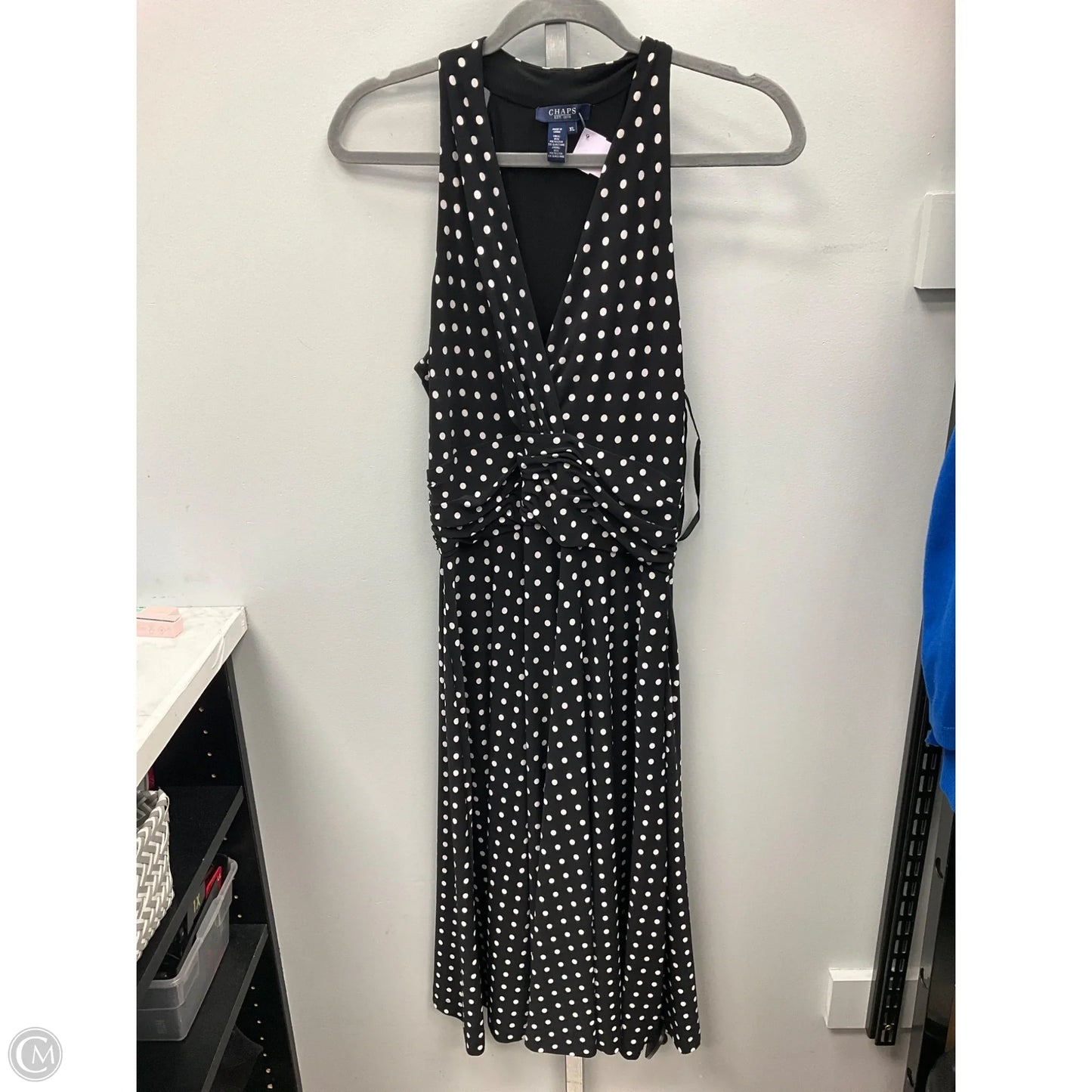 Dress Casual Short By Chaps In Polkadot Pattern, Size: Xl