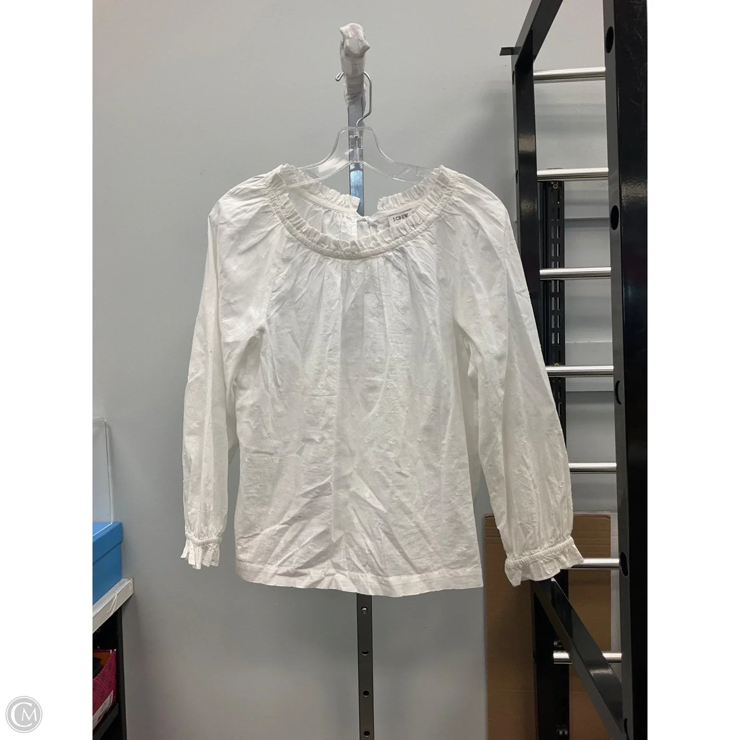 Top Long Sleeve By J. Crew In White, Size: Xs