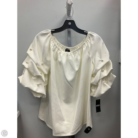 Top 3/4 Sleeve By Msk In Cream, Size: M