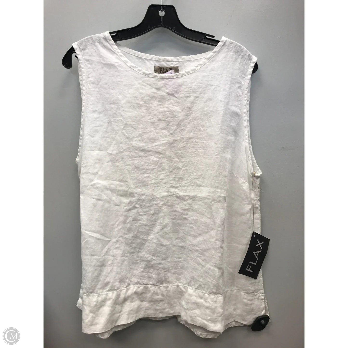 Top Sleeveless By Flax In White, Size: M