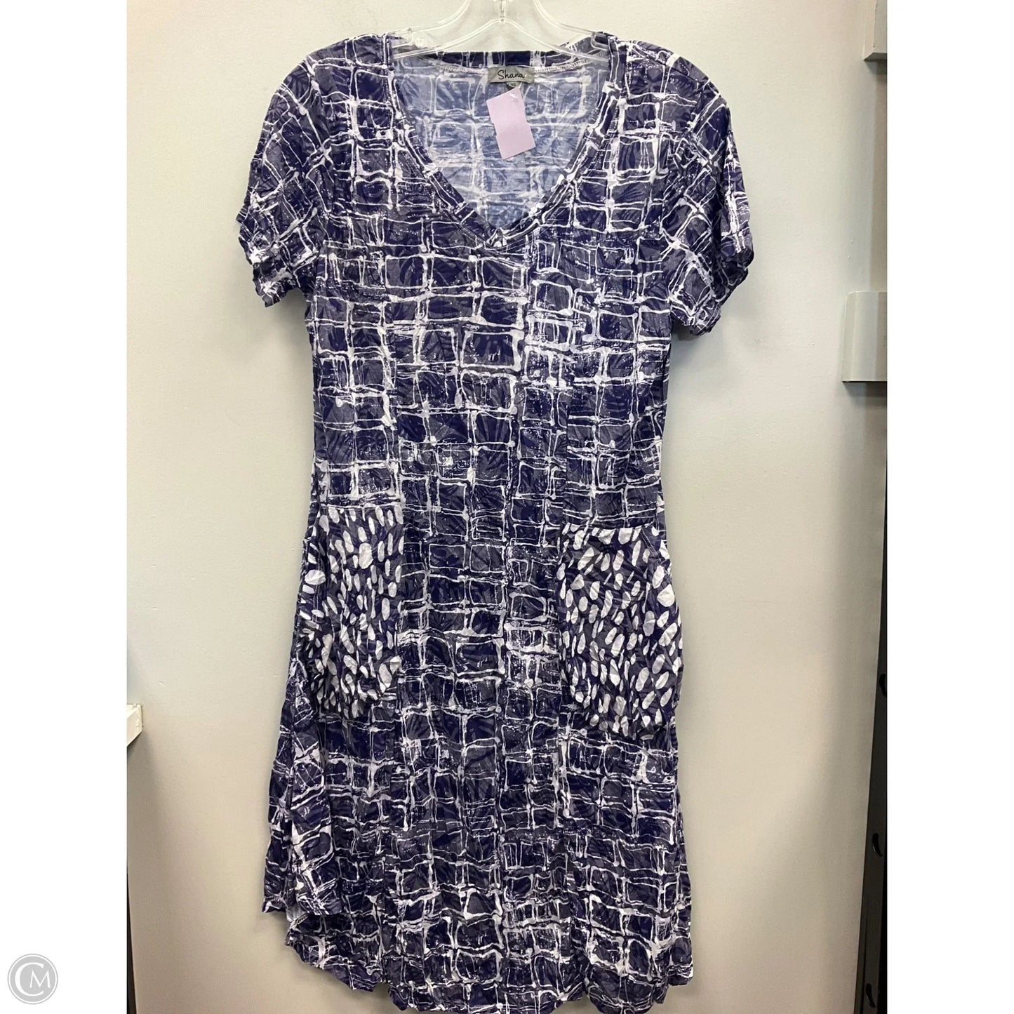 Dress Casual Short By Cmc In Purple & White, Size: Xs