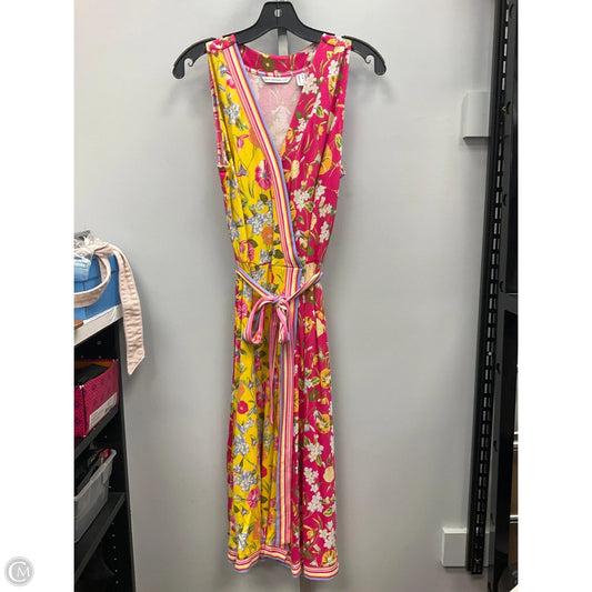 Dress Casual Midi By Isaac Mizrahi Live Qvc In Floral Print, Size: M