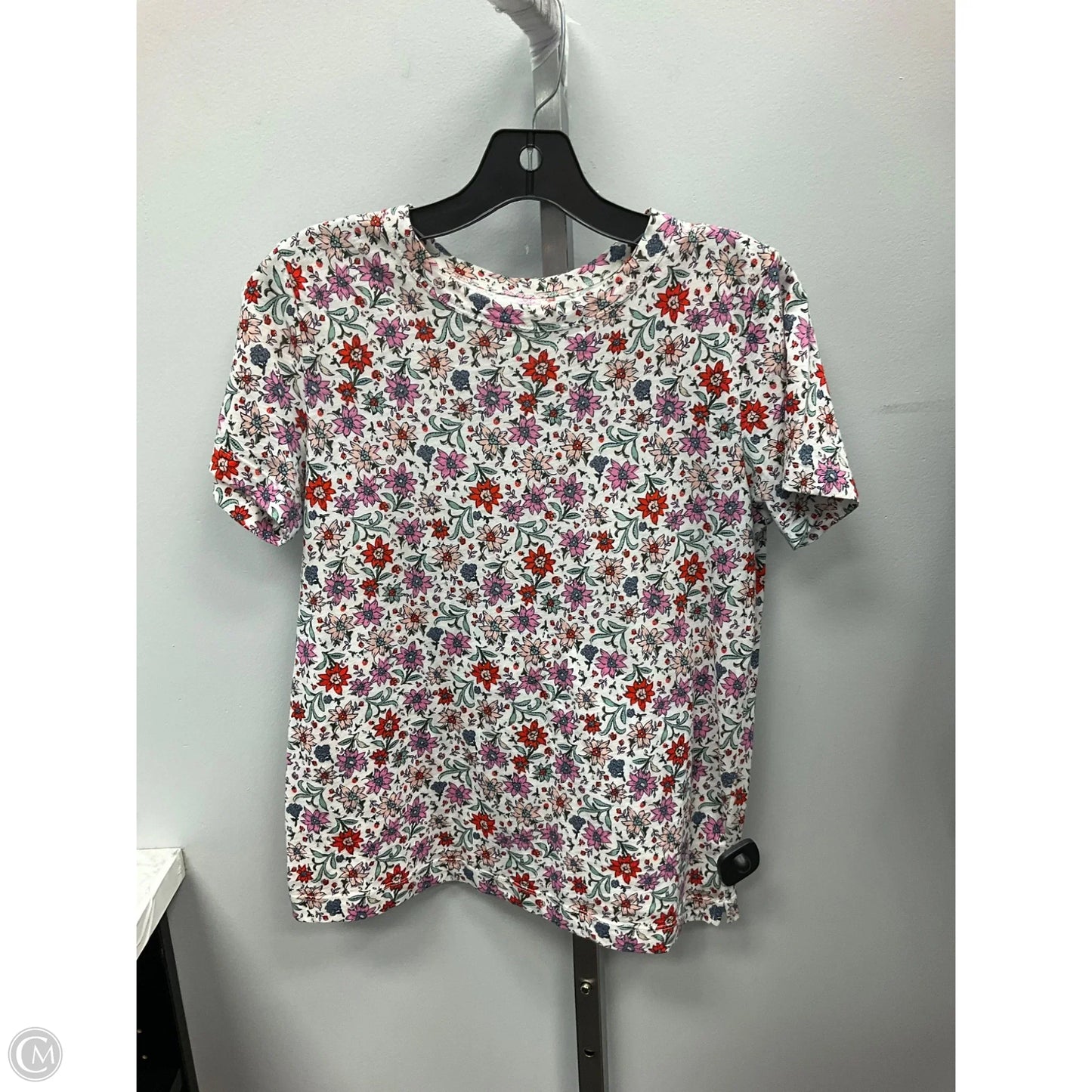 Top Short Sleeve By Loft In Floral Print, Size: Xs