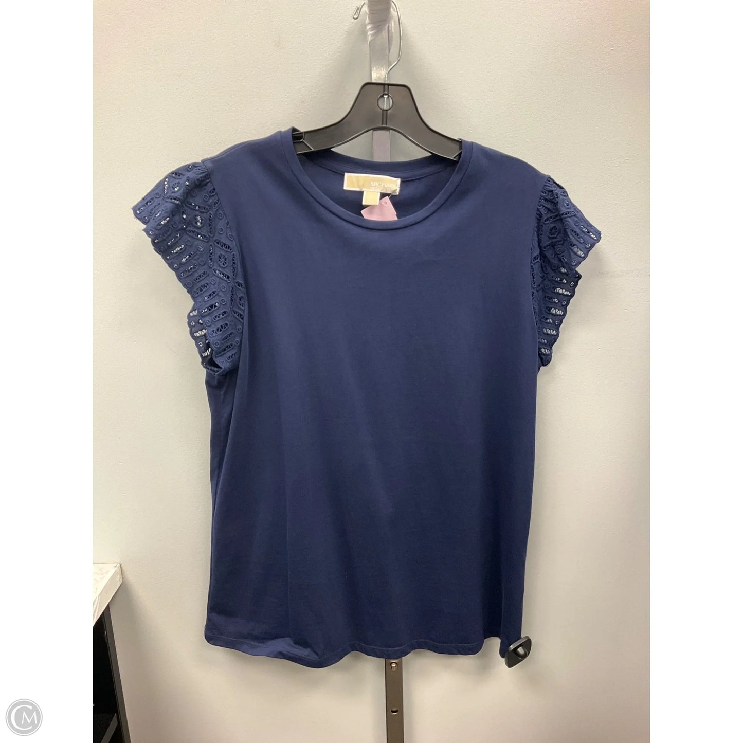 Top Sleeveless Designer By Michael Kors In Navy, Size: L