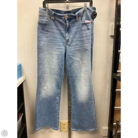 Jeans Flared By J. Crew In Blue Denim, Size: 12