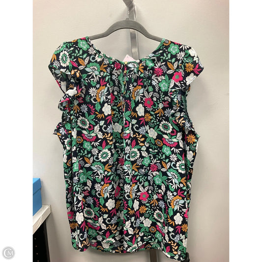 Top Sleeveless By Loft In Floral Print, Size: Xl