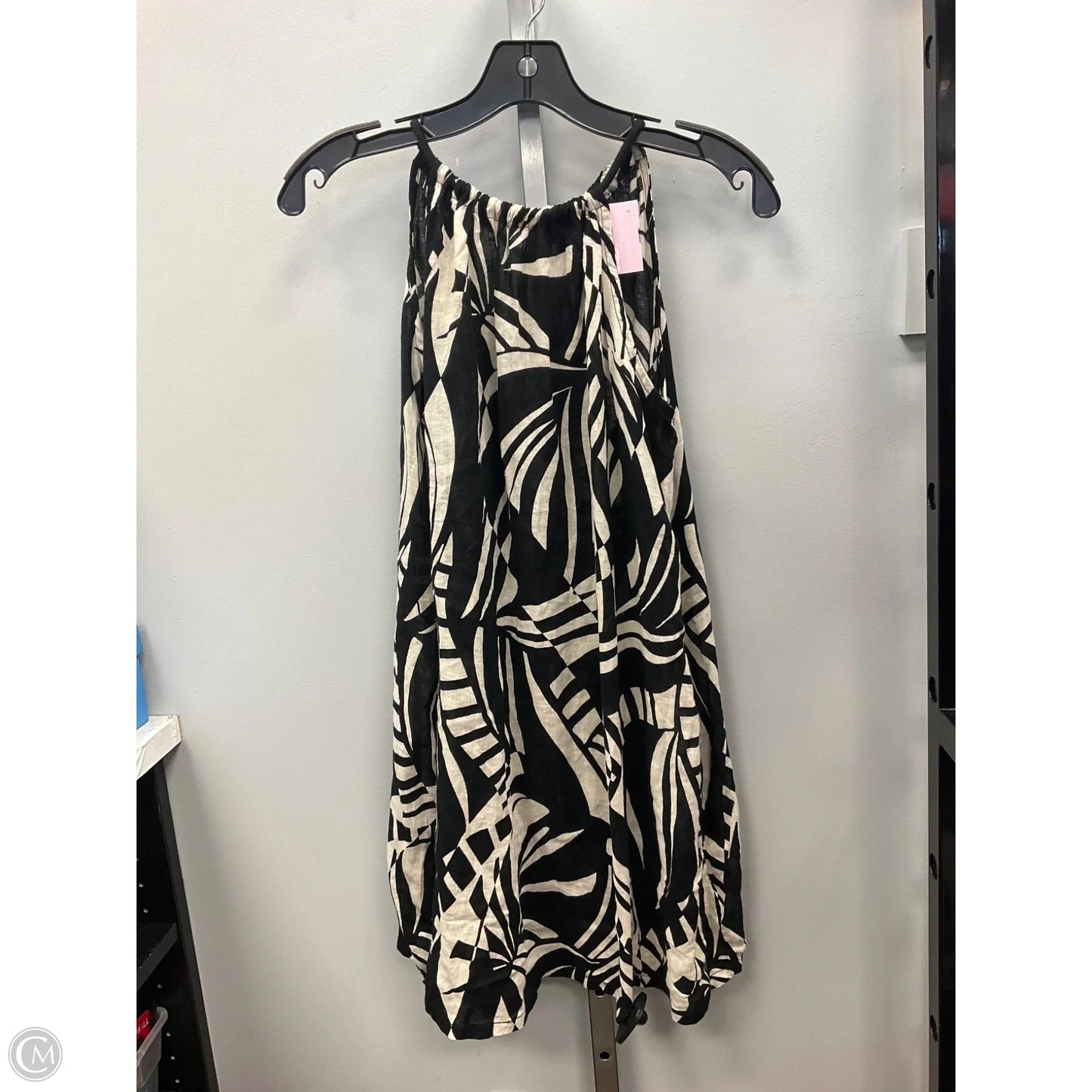 Swimwear Cover-up By Tahari In Black & Cream, Size: M