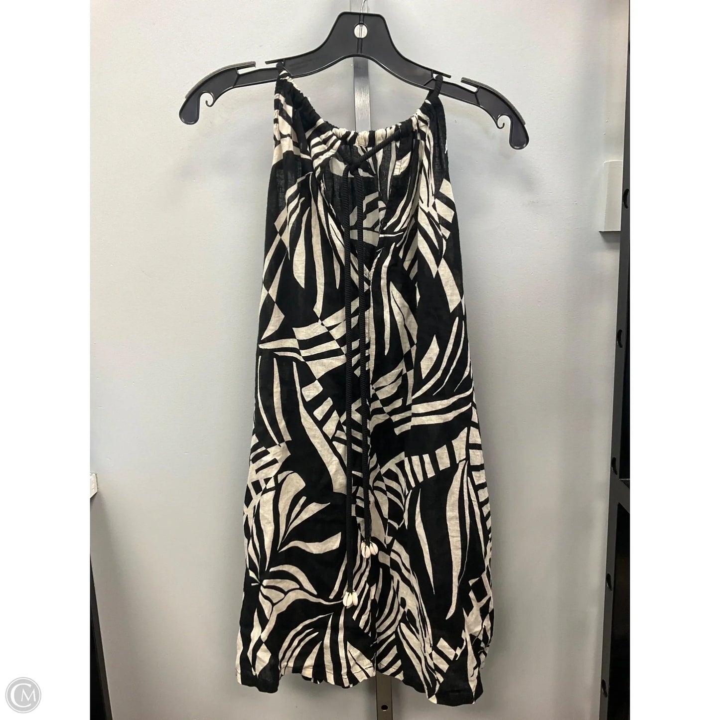 Swimwear Cover-up By Tahari In Black & Cream, Size: M