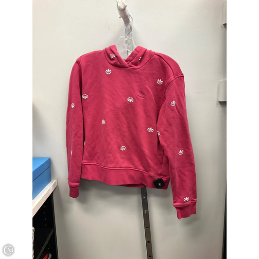 Sweatshirt Hoodie By Adidas In Pink & White, Size: S