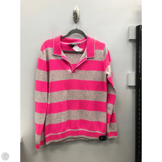 Sweater Cashmere By Cmb In Grey & Pink, Size: L