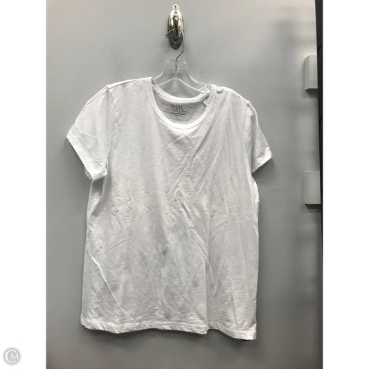 Top Short Sleeve Basic By Time And Tru In White, Size: L