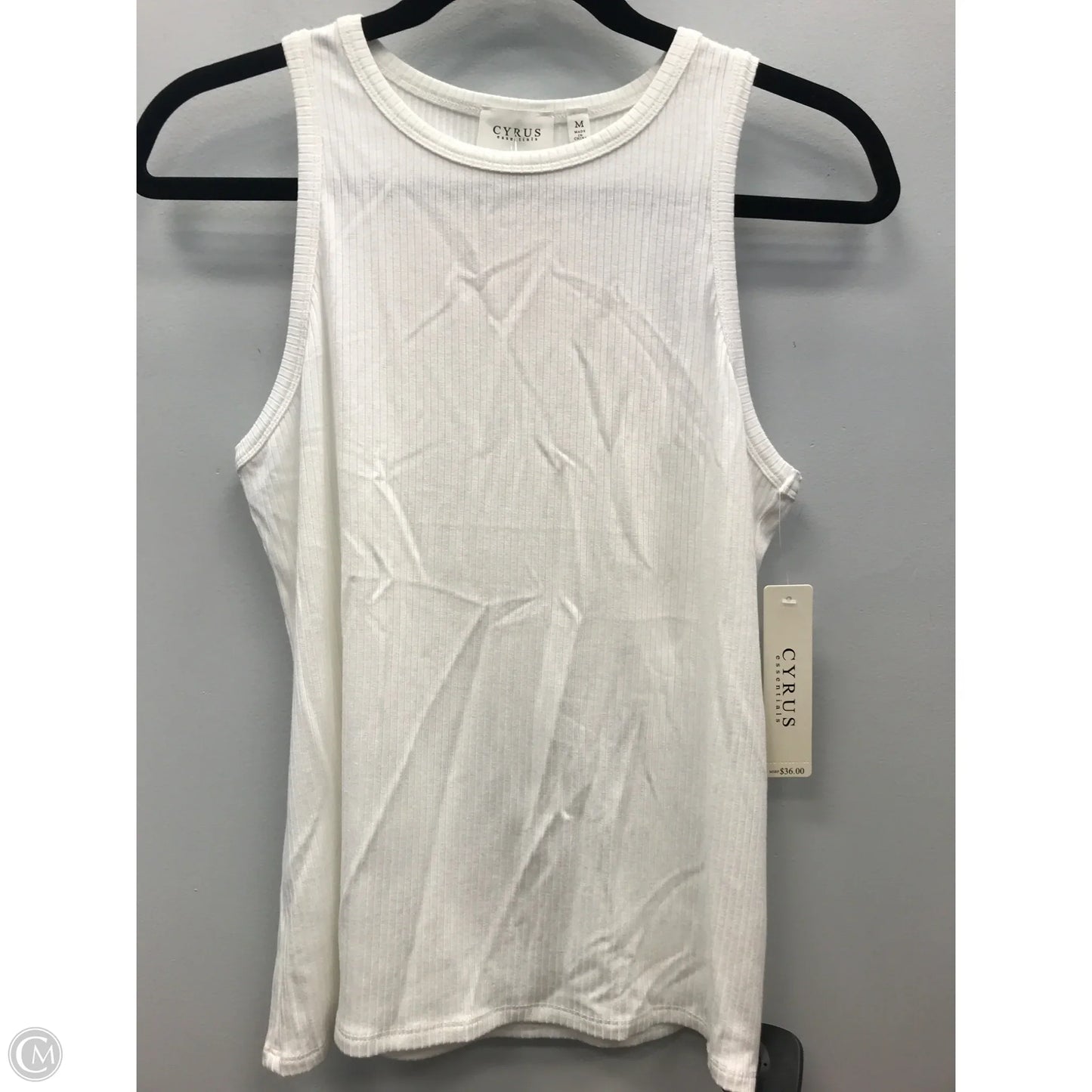 Tank Top By Cyrus In White, Size: M