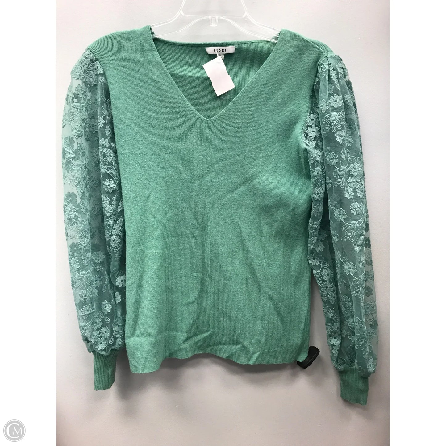 Top Long Sleeve By Sioni In Green, Size: M